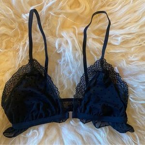 New with tags xhiliration Bralet size medium runs small adorable black sheet bra